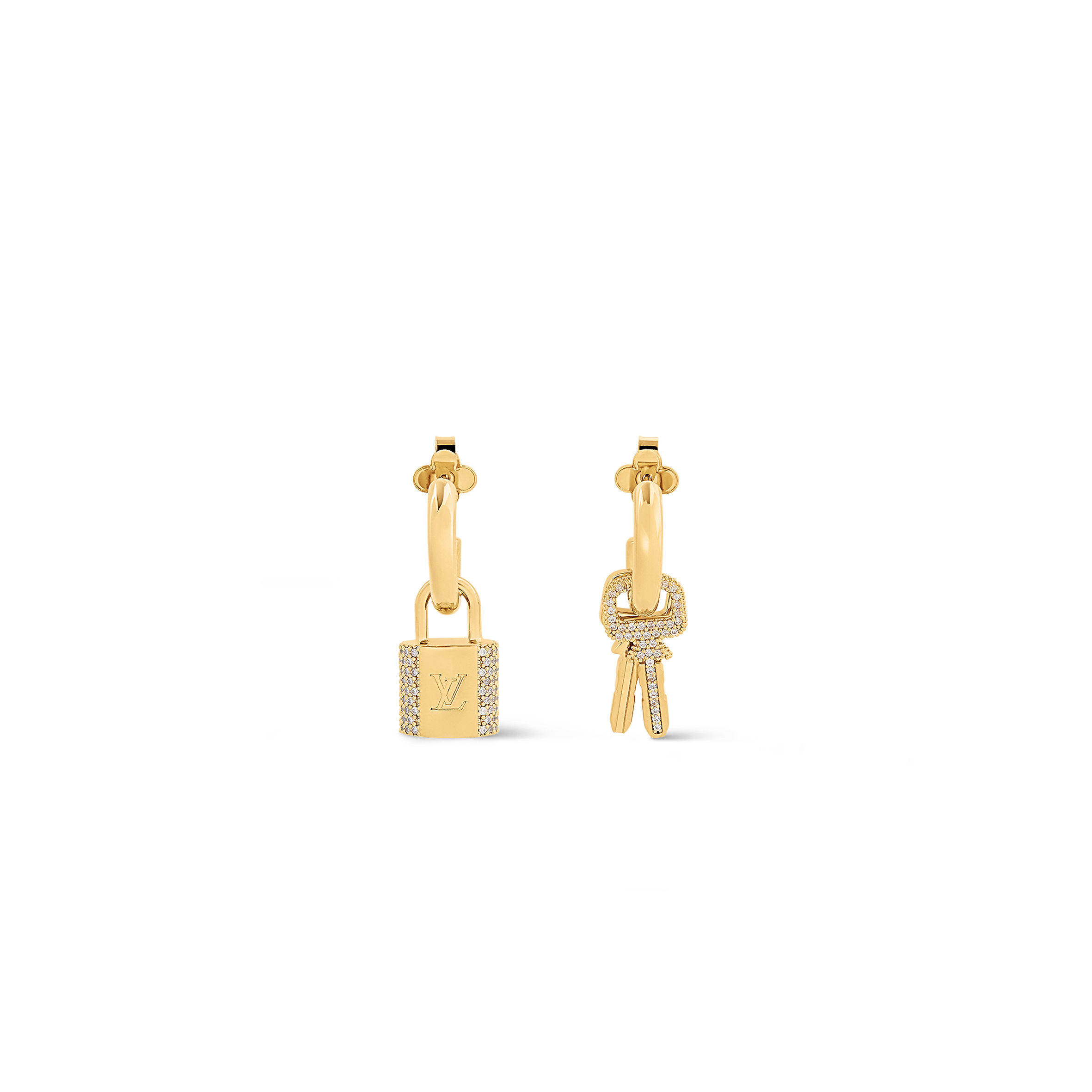 LOUIS VUITTON LV PADLOCK EARRINGS M01583